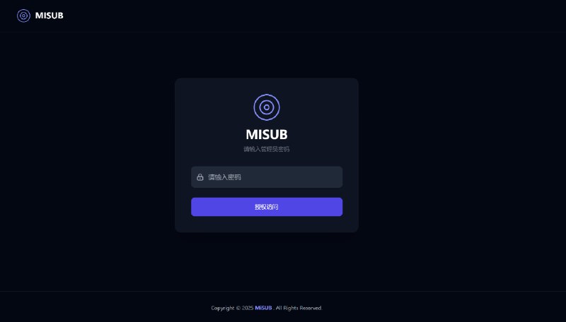 MiSub  一款开源超好用的个人订阅管理项目它完美解决了我所有的痛点：管理超级方便 ：界面清爽，支持明暗模式，拖拽就能排序，还能一键批量导入链接，效率拉满！安全分享，权限可控 ：可以创建不同的订阅组，用独立的“分享Token”给朋友或不同设备使用，和自己的主订阅完全分开，非常安全